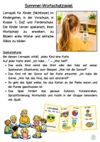 Vorschau - Spiele - Sommer Lernspiel Nichtleser, Vorschule, Fördermaterial, Klasse 1 - Seite 1