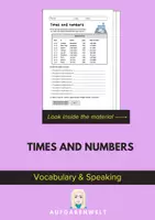 Vorschau - Arbeitsblätter - Times and Numbers (Airport): Vocabulary and Speaking (English) - Deckblatt