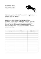 Vorschau - Arbeitsblätter - Wortarten Reiten - Nomen, Verben & Adjektive üben - Deckblatt
