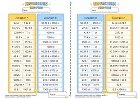 Vorschau - Arbeitsblätter - Geldwerte umwandeln (Mittleres Niveau **) | Ping-Pong-Mathematik - Seite 2