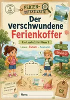 Vorschau - Arbeitsblätter - Ferien-Leseheft Klasse 2 – Der verschwundene Ferienkoffer | Lesen, Rätseln & Schreiben - Deckblatt