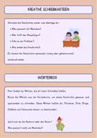 Vorschau - Stundenentwürfe - Kreative Schreibaufgabe_mit Wörterboxen und Beschreibung - Deckblatt