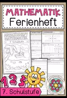 Vorschau - Arbeitsblätter - MATHEMATIK - FERIENHEFT / WIEDERHOLUNGSHEFT - 7. Schulstufe (Lösungen inkludiert) - Deckblatt