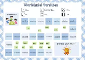 Vorschau - Spiele - Würfelspiel Vorsilben (LRS/ Dyskalkulie geeignet) - Seite 1