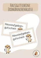 Vorschau - Anderer Materialtyp - Hausigutscheine Erdmännchenklasse - Deckblatt