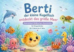 Vorschau - Bildkarten - Kamishibai U3 Meer PDF – Berti der kleine Kugelfisch | Krippe & Kita Bildkarten Geschichte | Sprachförderung 0–3 Jahre | Unterwasser Projekt - Seite 1