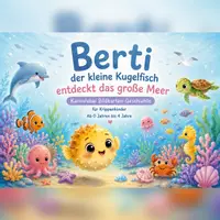 Vorschau - Bildkarten - Kamishibai U3 Meer PDF – Berti der kleine Kugelfisch | Krippe & Kita Bildkarten Geschichte | Sprachförderung 0–3 Jahre | Unterwasser Projekt - Deckblatt