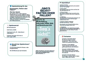Vorschau - Spiele - Sag’s nicht! - Kartenspiel Fakten oder Fallen zum Thema KI, Medien und digitale Verantwortung Jg. 7-10 - Seite 1