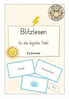 Vorschau - Präsentationen/Tafelbilder - Blitzlesen für die digitale Tafel: Sommer (Kl. 2-4) - Deckblatt