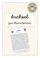 Vorschau - Arbeitsblätter - Freebie: Suchsel zum Thema Sommer - Deckblatt