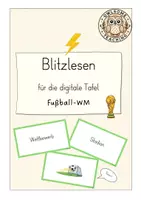 Vorschau - Präsentationen/Tafelbilder - Freebie: Blitzlesen für die digitale Tafel: Fußball-WM (Kl. 2-4) - Deckblatt