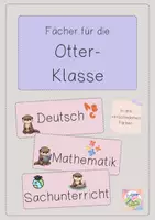 Vorschau - Bildkarten - Fächer-Karten für deine Otter-Klasse - Deckblatt