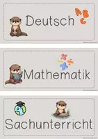 Vorschau - Bildkarten - Fächer-Karten für deine Otter-Klasse - Seite 2