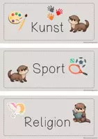 Vorschau - Bildkarten - Fächer-Karten für deine Otter-Klasse - Seite 3