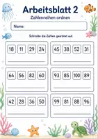 Vorschau - Arbeitsblätter - Zahlen ordnen bis 100 | Mathematik Klasse 2 | 7 Arbeitsblätter als PDF - Seite 2