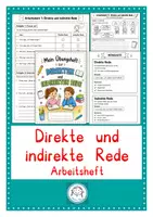 Vorschau - Arbeitsblätter - Direkte und indirekte Rede. Übungsheft mit Lösungen - Deckblatt