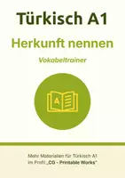 Vorschau - Spiele - Türkisch A1 – Vokabeln lernen: Vokabelkarten Herkunft nennen (auch Deutsch A1 DaZ/DaF) - Deckblatt