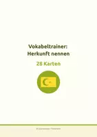 Vorschau - Spiele - Türkisch A1 – Vokabeln lernen: Vokabelkarten Herkunft nennen (auch Deutsch A1 DaZ/DaF) - Seite 3