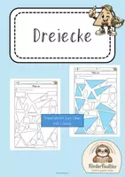 Vorschau - Arbeitsblätter - Dreiecke: erkennen und anmalen Arbeitsblatt - Deckblatt