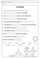 Vorschau - Arbeitsblätter - Lückentexte im Sommer I 1. und 2. Klasse - Seite 2