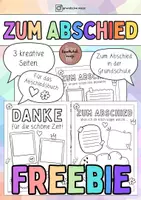 Vorschau - Arbeitsblätter - Abschied Grundschule (Danke - letzte Worte) - Deckblatt