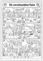 Vorschau - Fördermaterial/Inklusion - Bildergeschichte schreiben – Die verschwundene Katze | Deutsch Klasse 3/4 - Seite 1