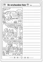 Vorschau - Fördermaterial/Inklusion - Bildergeschichte schreiben – Die verschwundene Katze | Deutsch Klasse 3/4 - Seite 3
