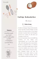 Vorschau - Arbeitsblätter - Rezept Luftige Kokoskekse - Deckblatt