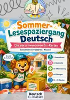 Vorschau - Stationenlernen - Lesespaziergang Klasse 1 Sommer | Deutsch - Deckblatt