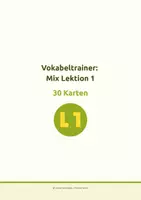 Vorschau - Spiele - Türkisch A1 – Vokabeln lernen: Vokabelkarten Mix Lektion 1 (auch Deutsch A1 DaZ/DaF) - Seite 3