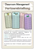 Vorschau - Poster - Classroom Management - Partnereinteilung - Deckblatt