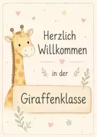 Vorschau - Arbeitsblätter - Klassentier Giraffe - Komplettpaket - Deckblatt