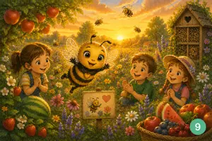 Vorschau - Bildkarten - Kamishibai Bienen Geschichte | Kita Projekt Bienen | Bildkarten Kindergarten | Bienengeheimnisse | Vorschule Natur lernen | PDF Download - Seite 1