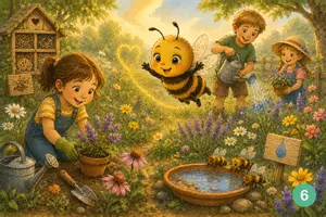 Vorschau - Bildkarten - Kamishibai Bienen Geschichte | Kita Projekt Bienen | Bildkarten Kindergarten | Bienengeheimnisse | Vorschule Natur lernen | PDF Download - Seite 3