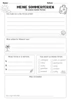 Vorschau - Arbeitsblätter - Meine Sommerferien - Grundschule Deutsch Klasse 2 - 4 | Erzählen & Schreiben nach den Ferien - Seite 1