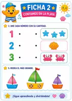 Vista previa - Unidades / Secuencias / Situaciones de Aprendizaje - “Cuaderno completo de verano para Infantil”.Cuaderno de Infantil: Aprendo, Juego y Crezco con Estrellín Numeración, Conteo y Lógica Matemática para Infantil 5 años. - página 3