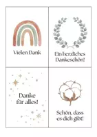 Vorschau - Bildkarten - Boho Danke-Karten für Kinder - Abschied & Schuljahresende - Seite 1