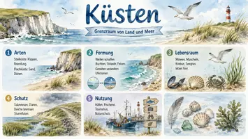 Vorschau - Arbeitsblätter - Arbeitsblatt "Küste" + Onlineübung & MP3 + Infografik - Seite 2