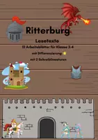 Vorschau - Stundenentwürfe - Ritterburg – Lesetexte & Arbeitsblätter (Klasse 2–4) | Differenziert mit ⭐ & 2 Lineaturen - Deckblatt