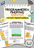 Vorschau - Arbeitsblätter - Scratch - PingPong - Anfänger (Programmieren) - Deckblatt