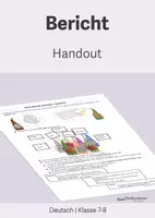 Vorschau - Poster - Handout/ Übersicht "Schreiben eines Berichts" - Deutsch Sekundarstufe I - Deckblatt