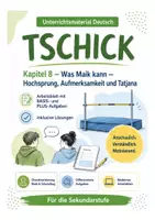 Vorschau - Arbeitsblätter - Tschick Kapitel 8 Arbeitsblatt mit Lösungen – Was Maik kann | Hochsprung, Aufmerksamkeit und Tatjana - Deckblatt