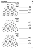 Vorschau - Arbeitsblätter - Rechenpyramiden im ZR 100 (Zahlzerlegung, Kopfrechnen und Knobeln) - Seite 3