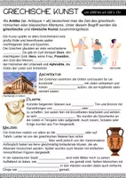 Vorschau - Arbeitsblätter - Übersicht / Merkblatt: Antike / Griechische Kunst - Deckblatt