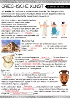 Vorschau - Arbeitsblätter - Übersicht / Merkblatt: Antike / Griechische Kunst - Seite 1