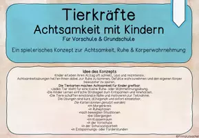 Vorschau - Experimente - Tierkräfte zur Achtsamkeit - Ein spielerisches Konzept zur Achtsamkeit, Ruhe und Körperwahrnehmung - Seite 1