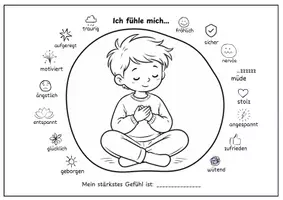 Vorschau - Arbeitsblätter - Gefühle ausdrücken | Mein Gefühlsbild - Seite 3