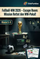 Vorschau - Arbeitsblätter - Escape Room WM 2026 – Fußball-Weltmeisterschaft | Erdkunde Klasse 5–8 | Stationenlernen mit 4 Rätseln - Deckblatt