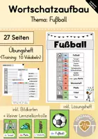 Vorschau - Arbeitsblätter - Fußball WM 2026 / Wortschatzheft: Fußball - Deckblatt