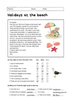 Vorschau - Arbeitsblätter - Holidays at the Beach: Reading (English) - Seite 2